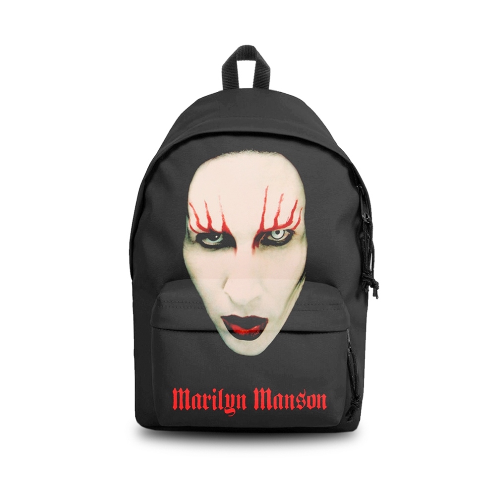 Rocksax Marilyn Manson - Red Lips Rucksack - Schwarz
